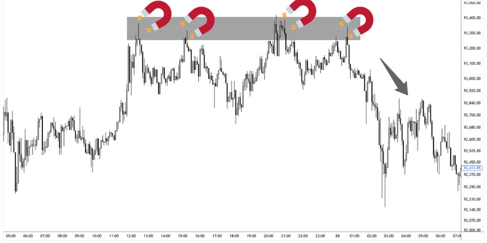 5. جذب نقدینگی در سطوح کلیدی